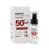 ضد آفتاب بی رنگ SPF50 فیوژن واتر Q10 دیلمون پمپی50 میلی لیتر