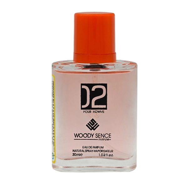 عطر جیبی وودی سنس مدل پور هوم 02 Pour Homme رایحه مولکول حجم 30 میلی لیتر